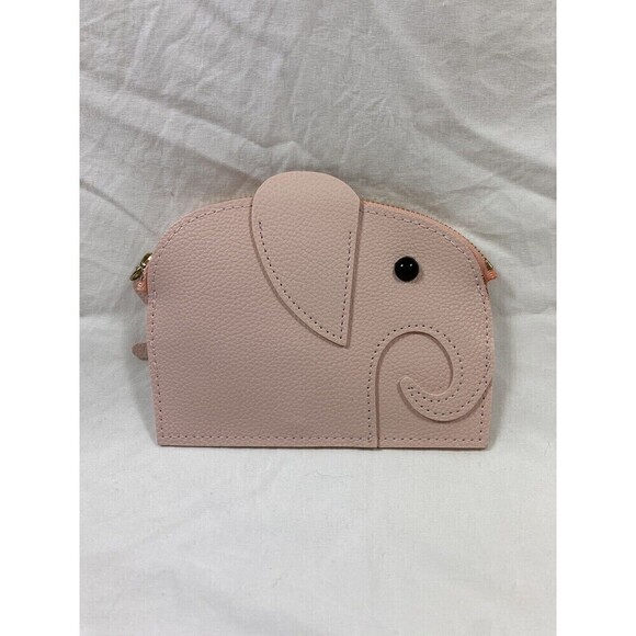 Elephant Change Purse Pink Zippered Pouch - Picture 5 of 8